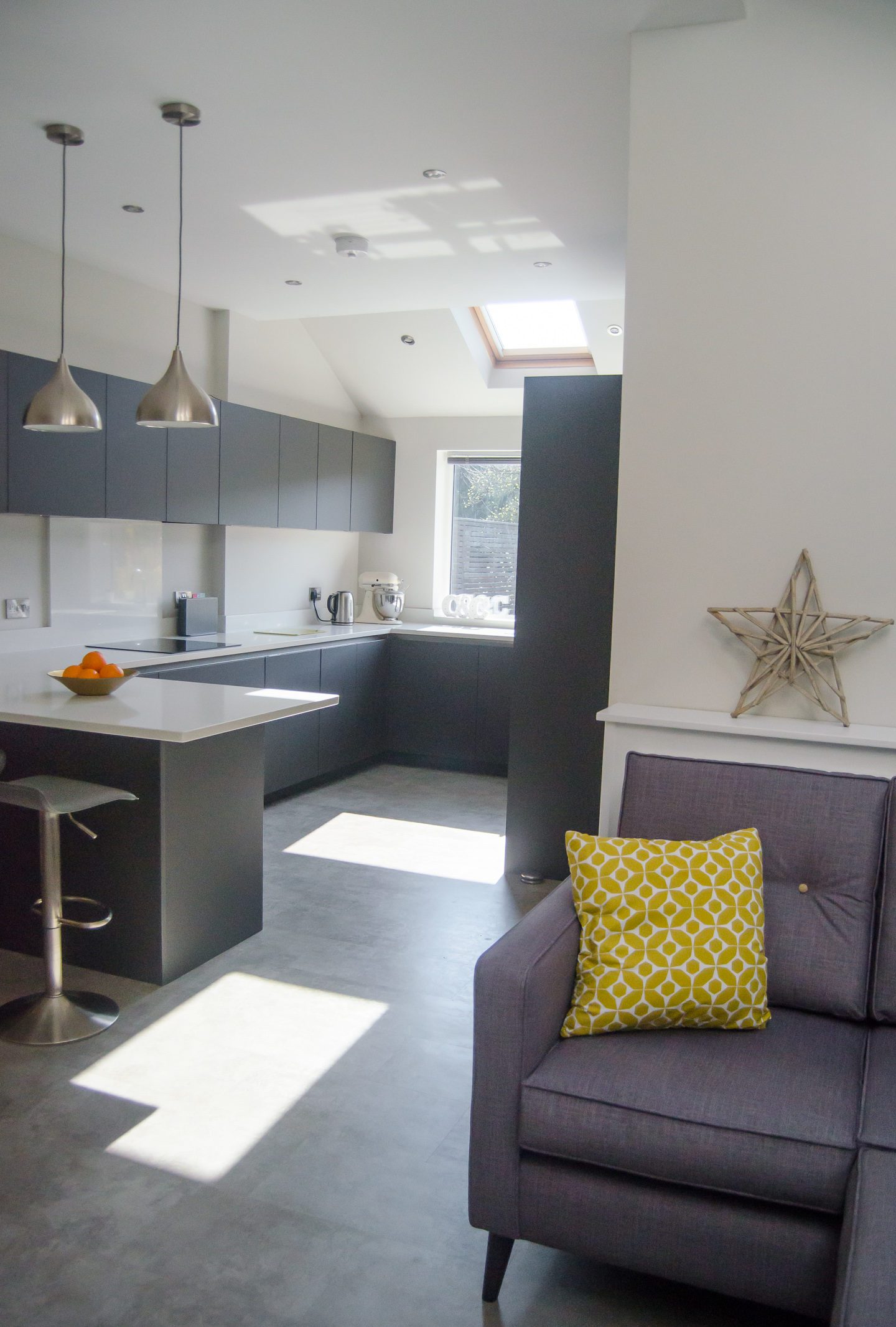 A light and bright modern kitchen extension with VELUX roof windows