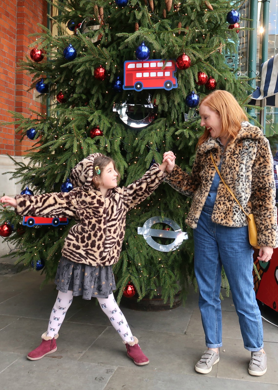 London Transport Museum - twinning fur coats from Debenhams