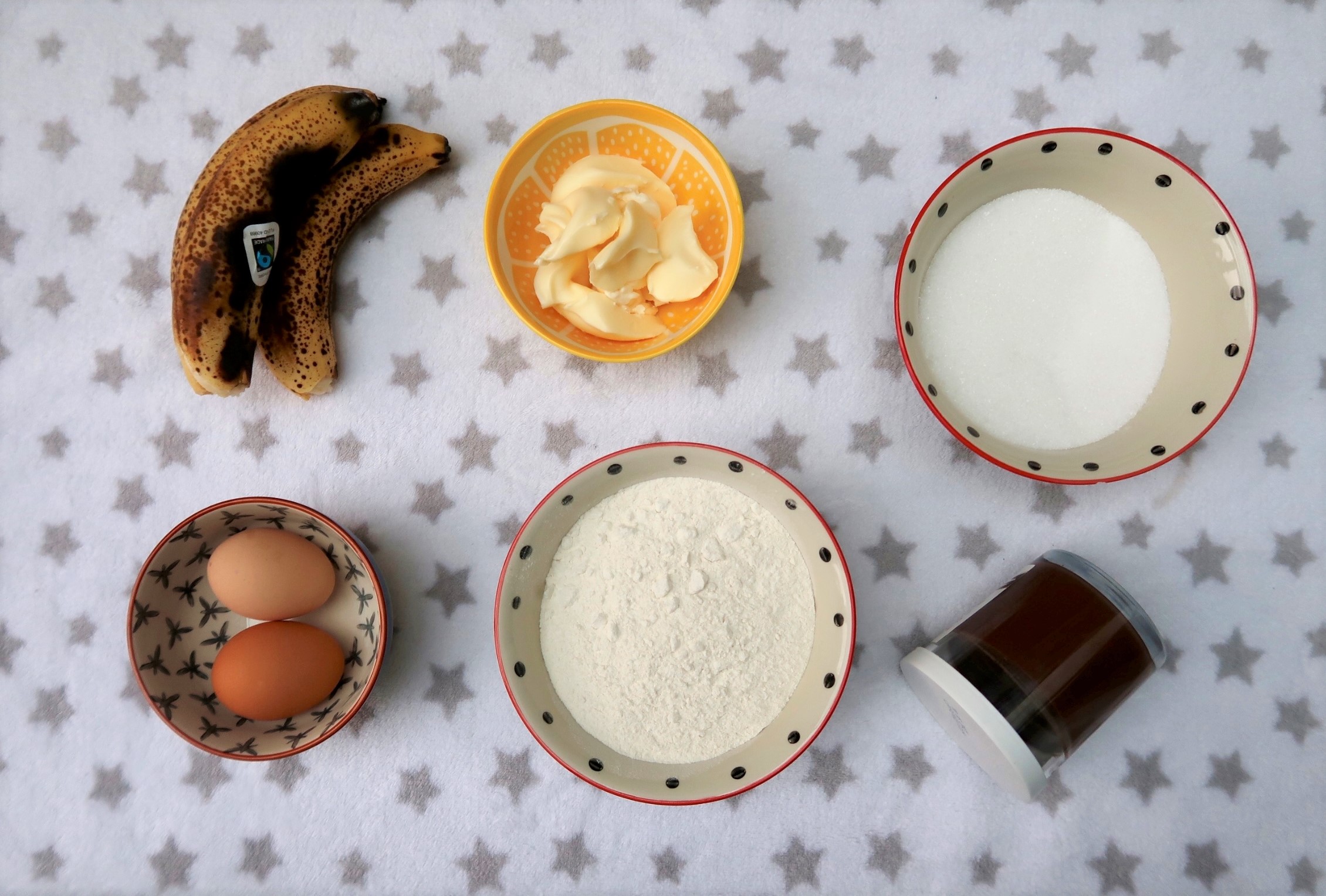 How to make easy banana bread with chocolate spread for kids