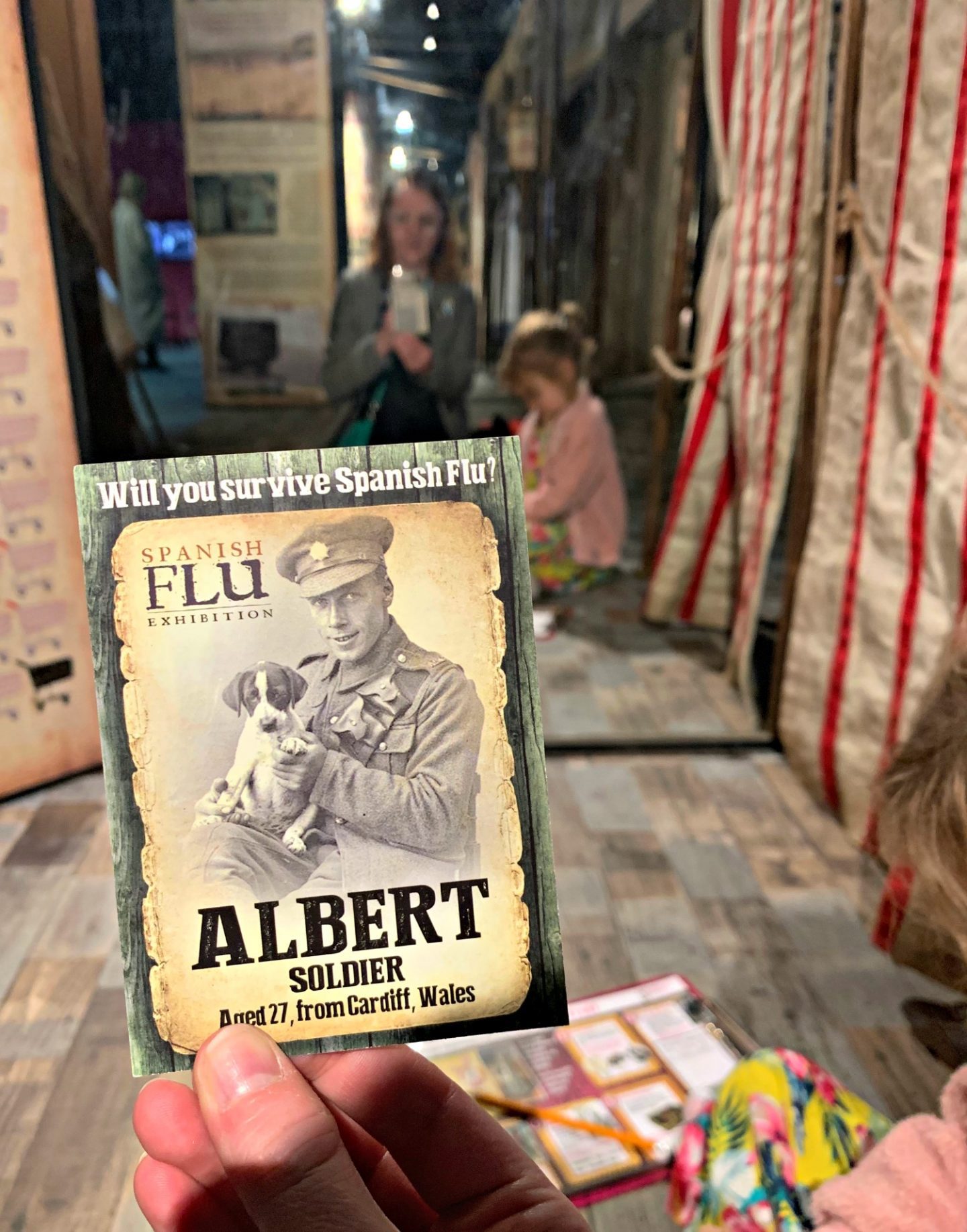 Florence Nightingale museum London - Spanish Flu exhibition card