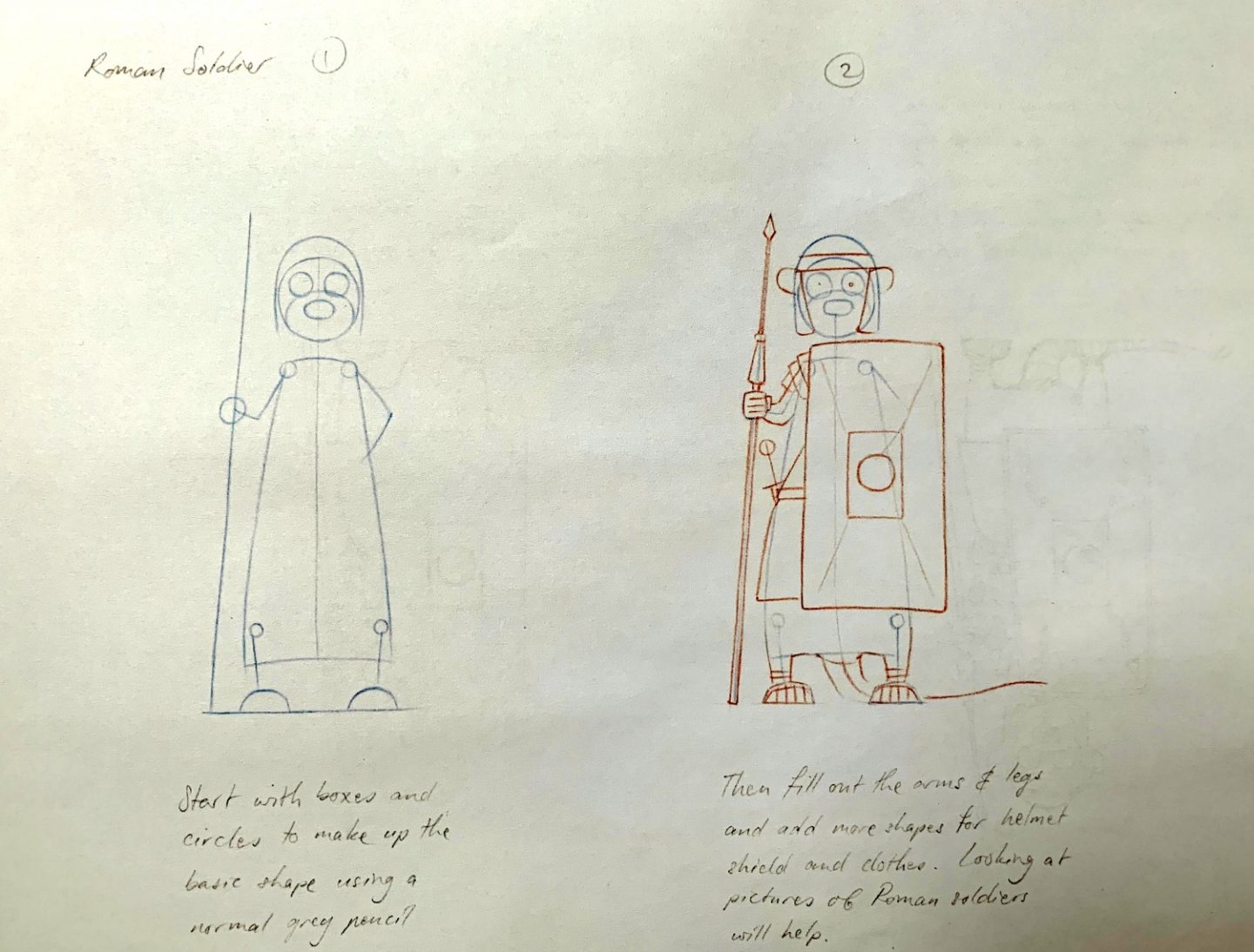 Horrible Histories The Movie Rotten Romans - step-by-step guide to drawing the characters
