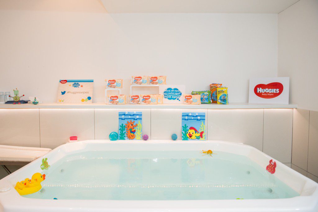 Baby spa with Huggies