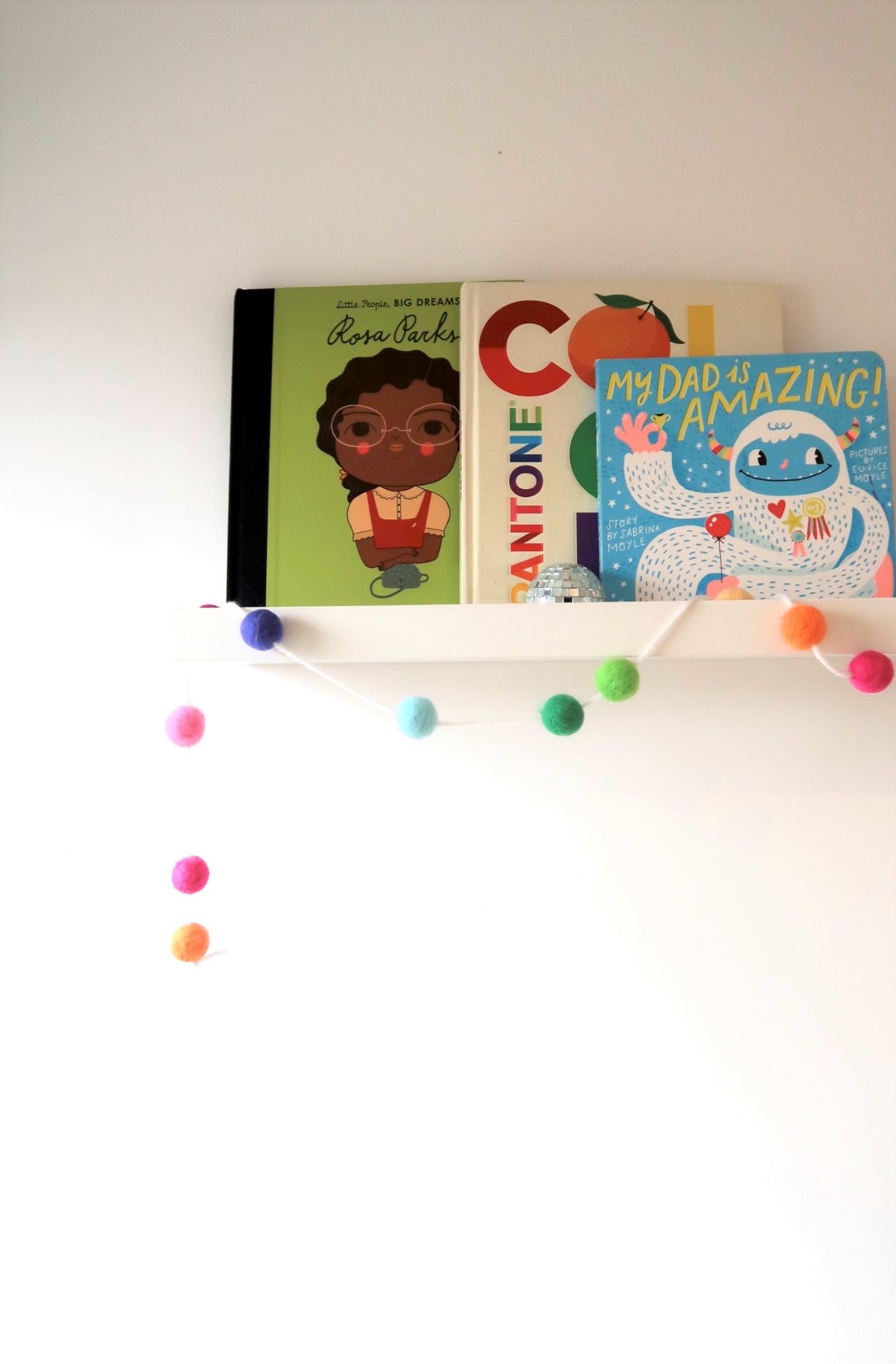 IKEA picture ledges used as children's bookcases