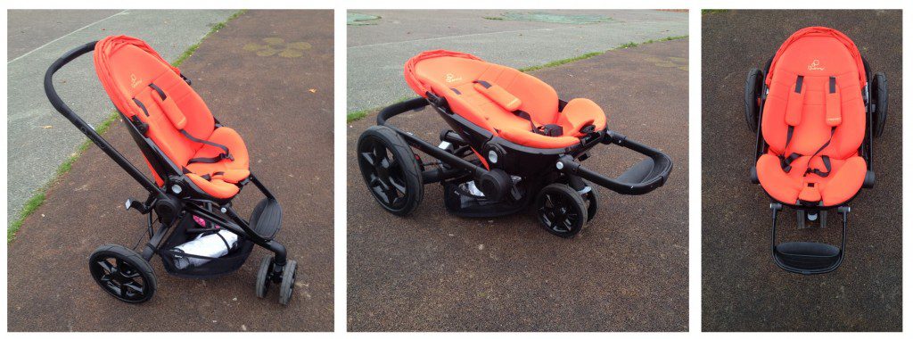 Quinny Moodd review - the buggy folded and unfolded