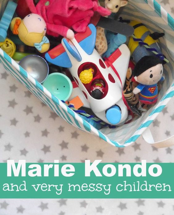 Marie Kondo organizing and very messy children - tips for dealing with mess and a tidy house when you have children