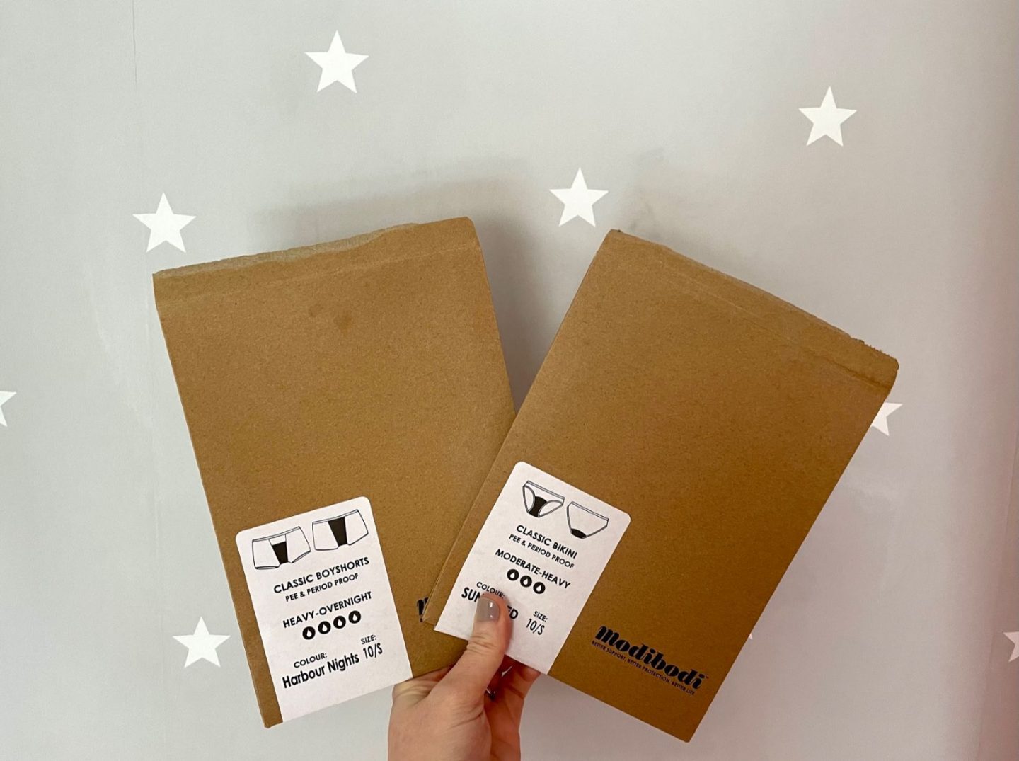 Modibodi period pants packaging