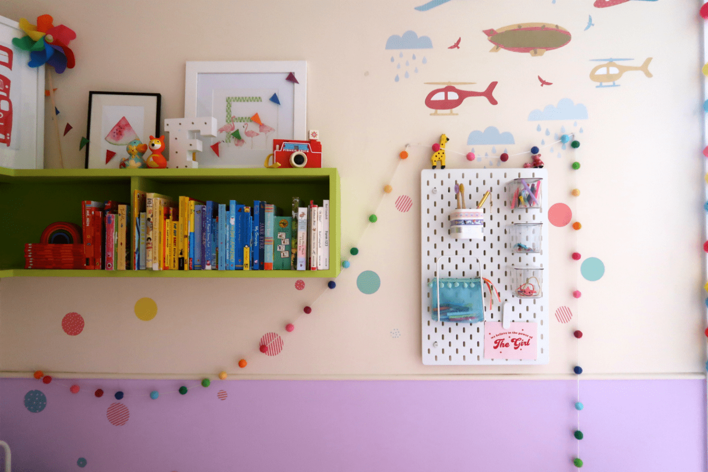 IKEA SKADIS hack in children's bedrooms - IKEA pegboard hacks 