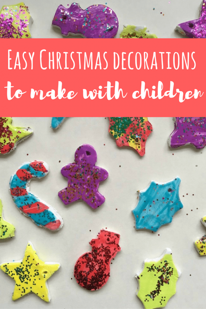 Easy Christmas decorations with kids - one ingredient easy Christmas crafting