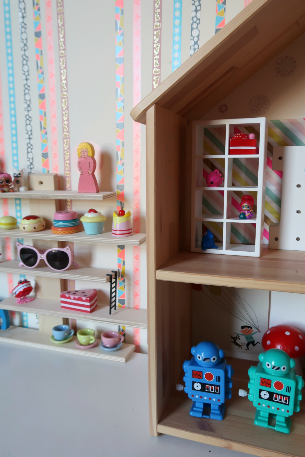 IKEA toy storage shelves